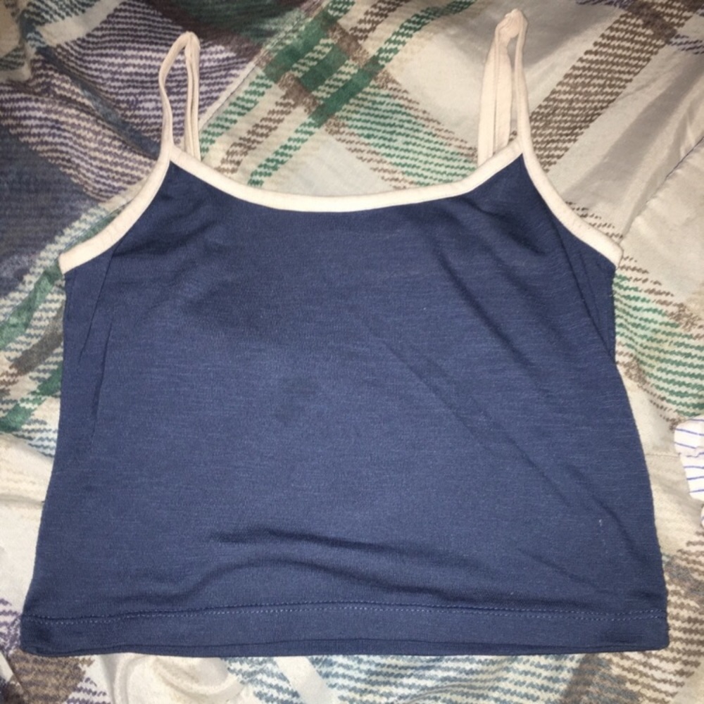 Blue crop top